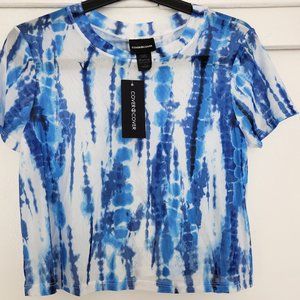 Mesh tye dye crop top